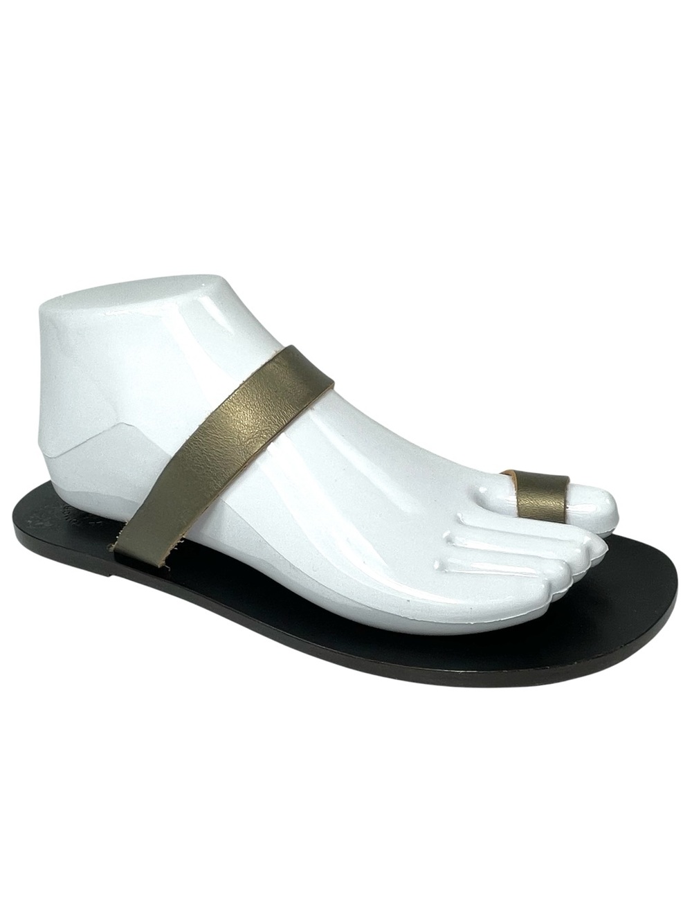 ATP ATELIER Gold Bronze Toe Loop Flip Flop Sandals Womens 39 9